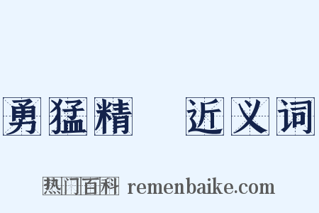 勇猛精進近义词是什么意思的图片